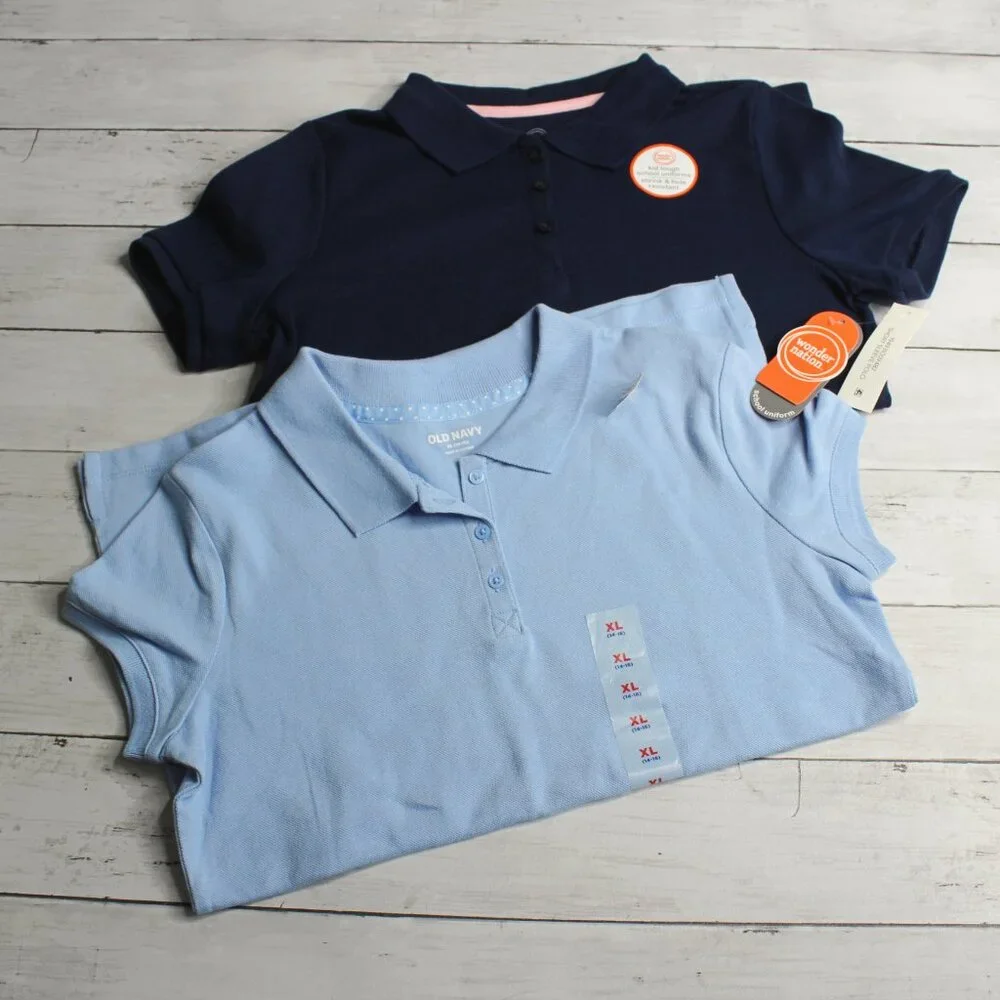 Girl's Pleated Jumper Skirt Polo Shirts Youth Size 14 School Uniform Lot